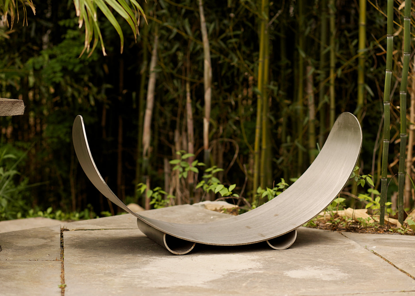Crescent Log Rack - Stainless Steel