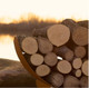 Crescent Log Rack -  Carbon Steel