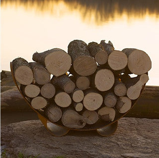 Crescent Log Rack -  Carbon Steel