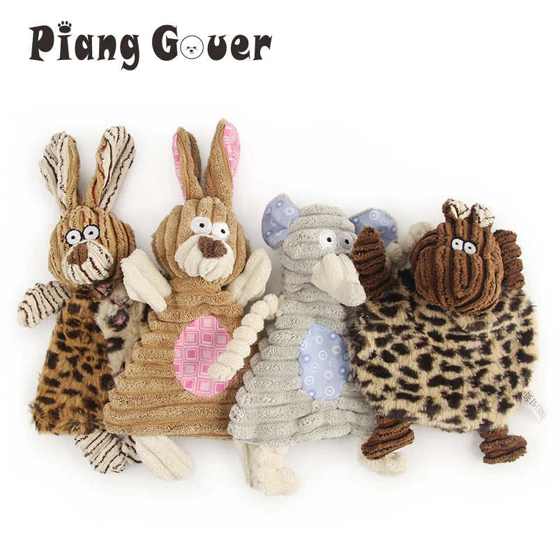 Corduroy Sound Pet Toy Dog Squeak Toy for Rabbit Mouse Cattle Clean Teeth Puppy Toys Pet Accessories Small Dog Toy