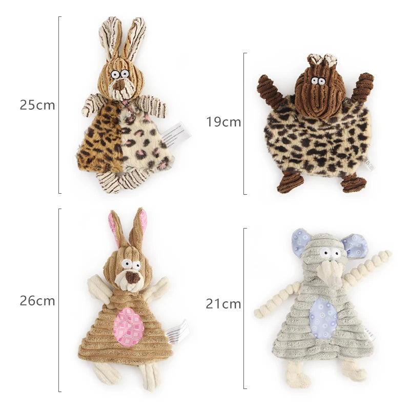 Corduroy Sound Pet Toy Dog Squeak Toy for Rabbit Mouse Cattle Clean Teeth Puppy Toys Pet Accessories Small Dog Toy