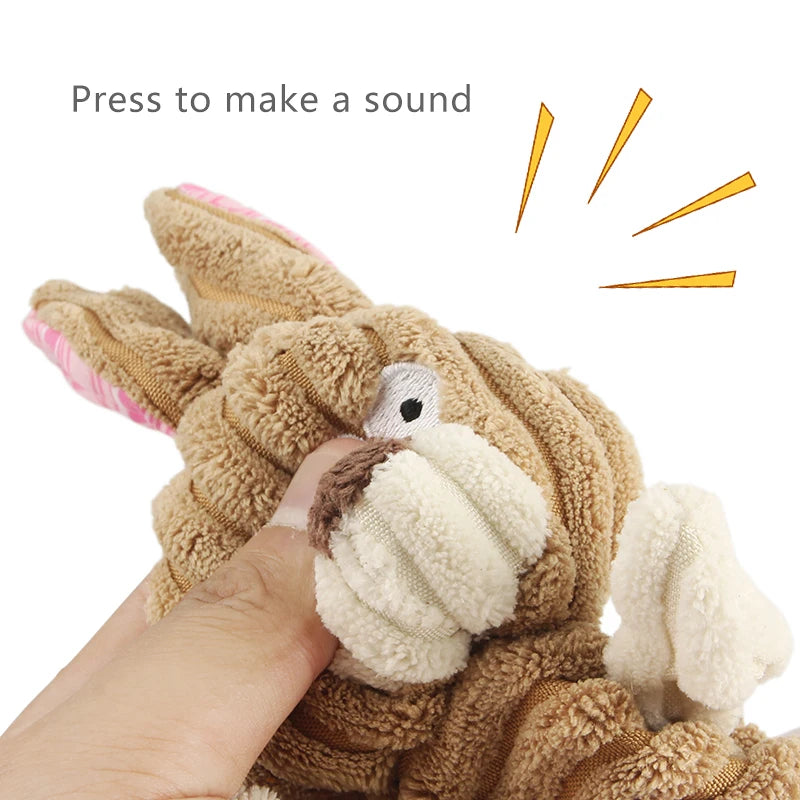 Corduroy Sound Pet Toy Dog Squeak Toy for Rabbit Mouse Cattle Clean Teeth Puppy Toys Pet Accessories Small Dog Toy