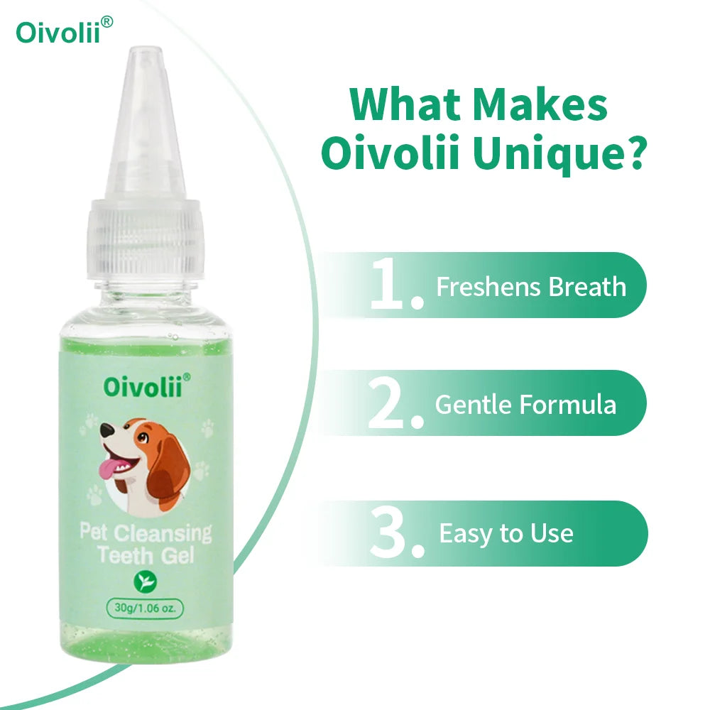 Pet Cleansing Teeth Gel Easy To Use Gentle Formula Freshens Breath For Daily Pet Dental Grooming And Gum Health Care