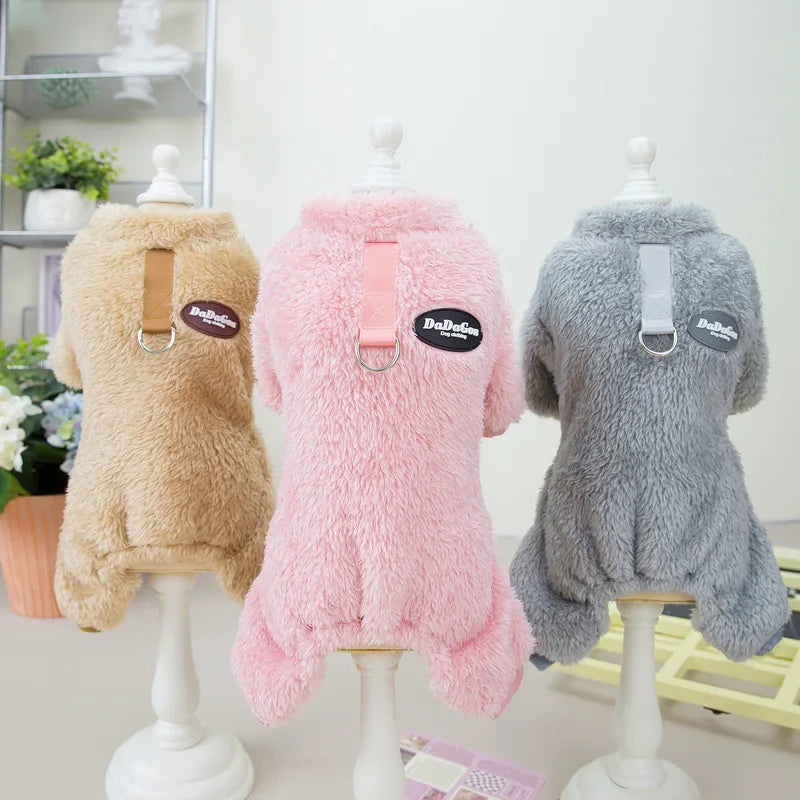 Dog Sweaters for Small Dogs Winter Pet Clothes Boy Girl Fleece Puppy Pajamas Doggie Outfits for Chihuahua Yorkie Cat Apparel