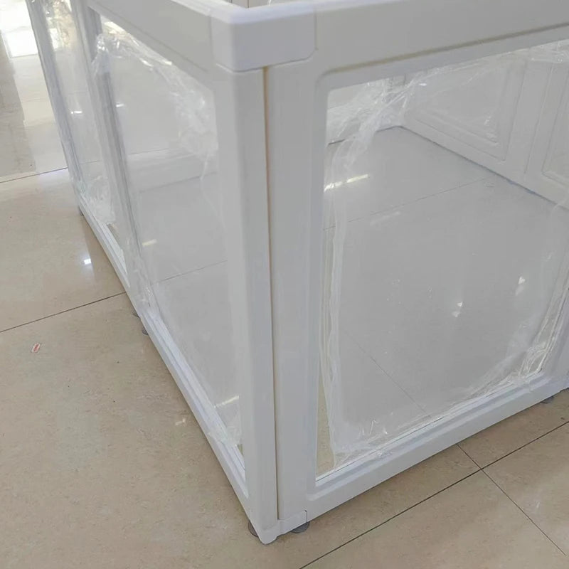 Indoor Dog Fences Cages Backyard Transparent Dog Enclosure High Home Puppy Playpen Small Animals Crate Portable Pet Corral