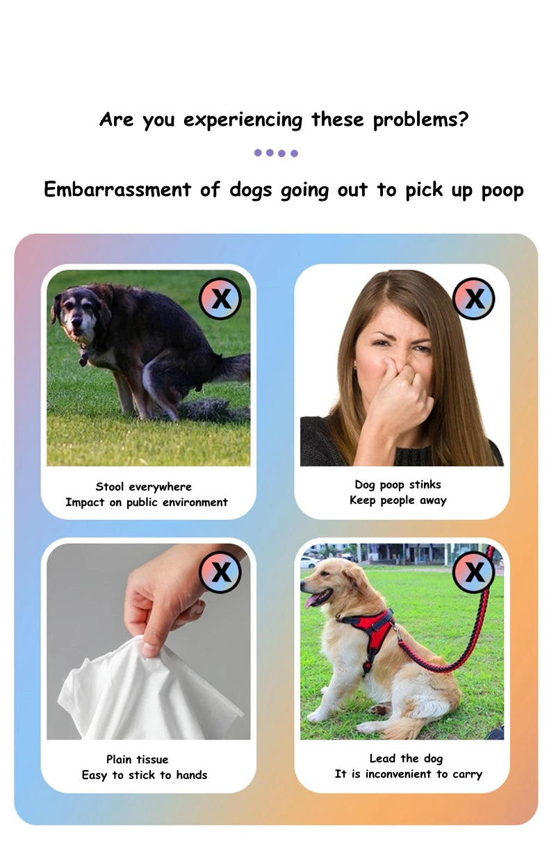 1/42 Roll Pet Biodegradable Trash Bag Dog Poop Bags Bulk  Scented Poop Bag Degradable Cat Waste Bags Dog Poop Dispenser