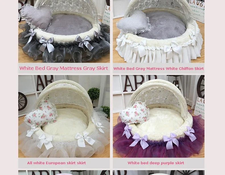 Comfortable Pet Sofa Cradle Dog Bed Overall Washable Luxury Kennel Dog Round Bed