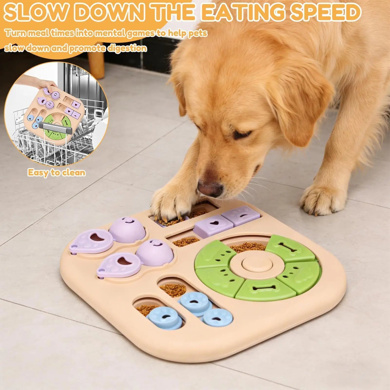 Interactive dog educational toy, interactive treat dispenser, suitable for training and intellectual development, for dogs cats