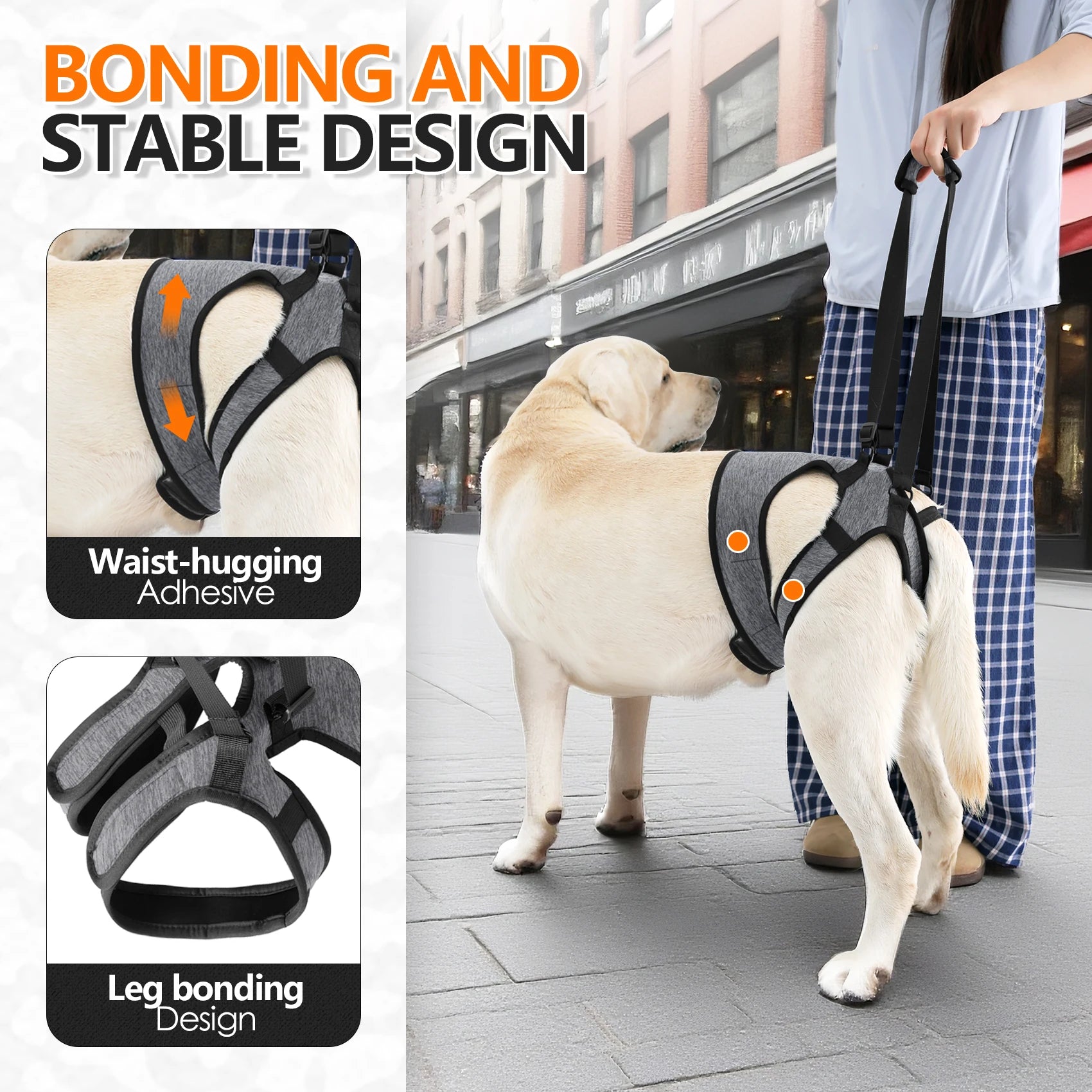 Dog Lift Harness,Dog Sling for Back Legs,Dog Harness to Help Lift and Walk,Adjustable Sling Support for Dogs Hind Legs