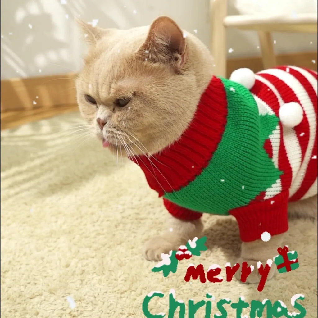 Warm Pet Dog Sweater Winter Clothes For Small Medium Dogs Knitted Puppy Cat Coat Chihuahua French Bulldogs Yorkie Customes