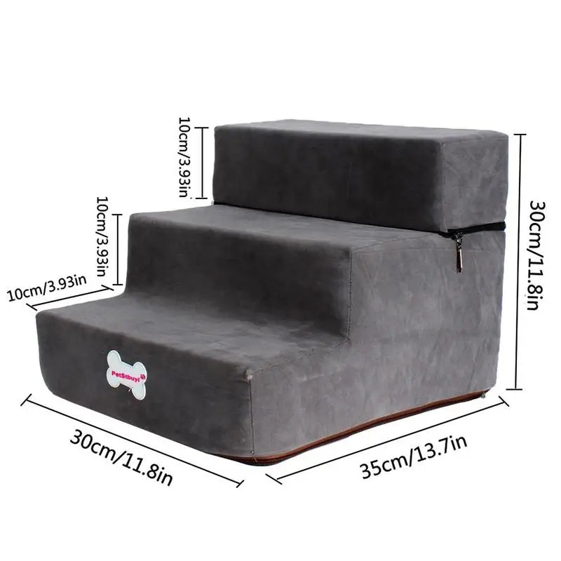 Small Dog Stairs Pet 3 Steps Stairs 30cm Height for Small Dog Cat Ramp Ladder Antislip Removable Dogs Bed Stairs Pet Supplies