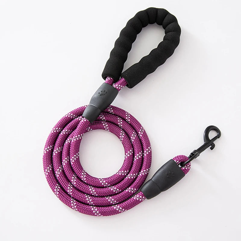 3M Reflective Dog Leash With Comfortable Padded Handle Double Heavy Duty Traction Rope  for Dogs Suitable Small to Large Dogs