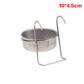 Crate Dog Cat Bowl Stainless Steel Hanging Pet Cage Bowl Food Water Feeder Coop Cup For Cat Puppy Birds Rats 5 Sizes