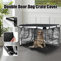 Wire Dog Crate Cover Double Door Privacy Dog Crate Cover 42 Inches Heavy Duty Oxford Fabric Puppy Crate Sunshade For Wire Cage