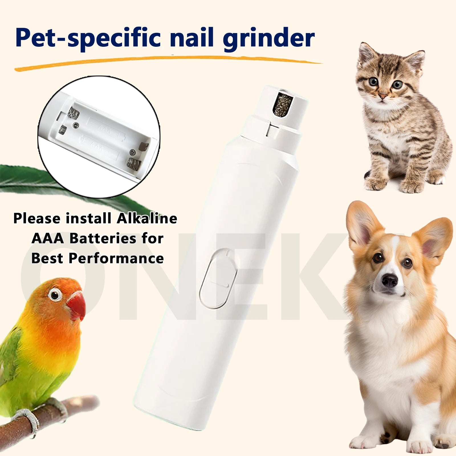Pet Nail Grinder | Whisper Quiet Claw Trimmer for Dogs, Cats and Other Animals | Safe & Stress Free Nail Grooming Gift Idea