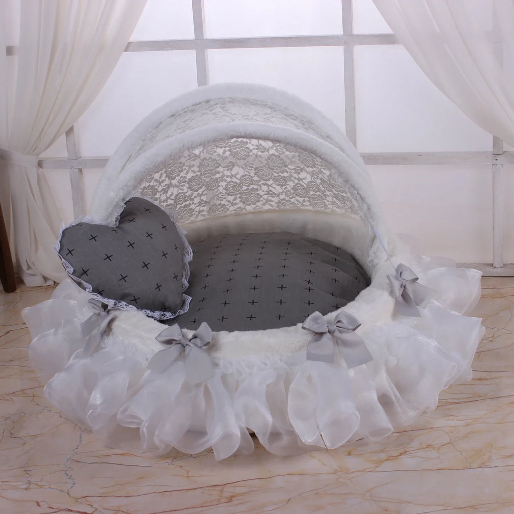 Comfortable Pet Sofa Cradle Dog Bed Overall Washable Luxury Kennel Dog Round Bed