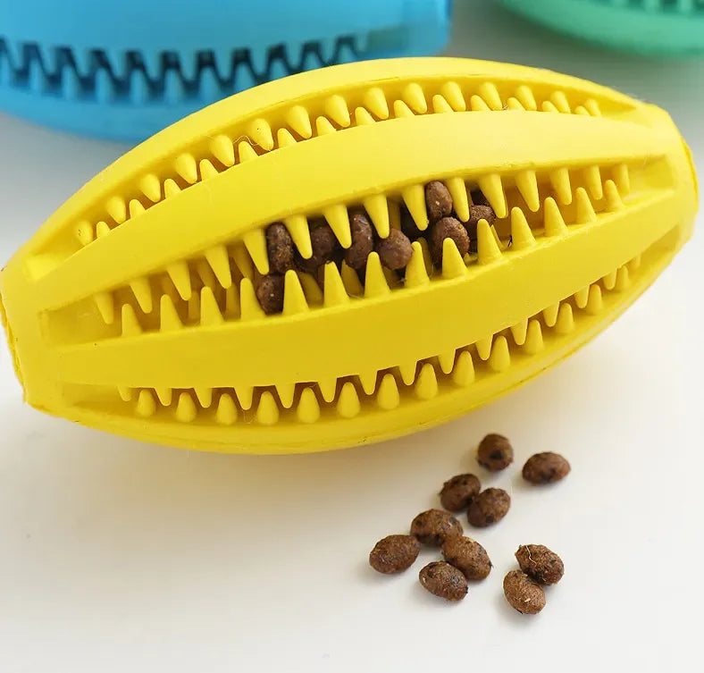 Pet Dog Chew Toys Teeth Cleaning Snack Ball Pet Dog Toy Ball Natural Rubber Super Tough Interactive Bouncy Pet Supplies