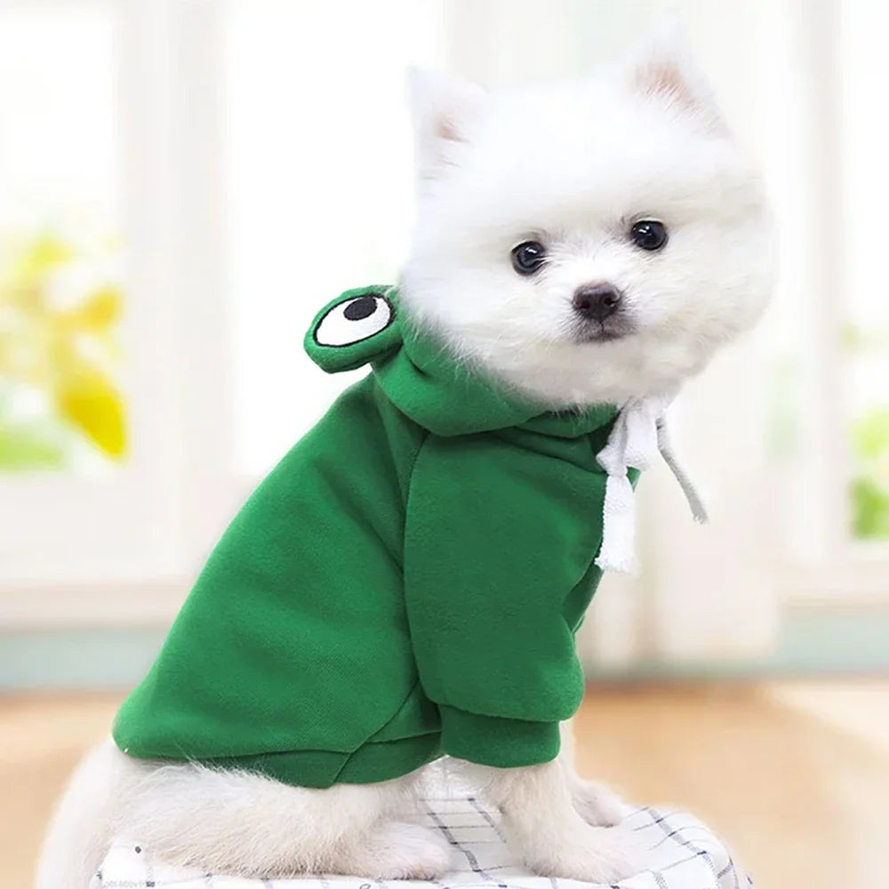 Pet Dog Winter Sweatshirt – Cute Costume with Hood & Two-Leg Fit, Warm Soft Pullover for Small/Medium/Large Dogs ﻿