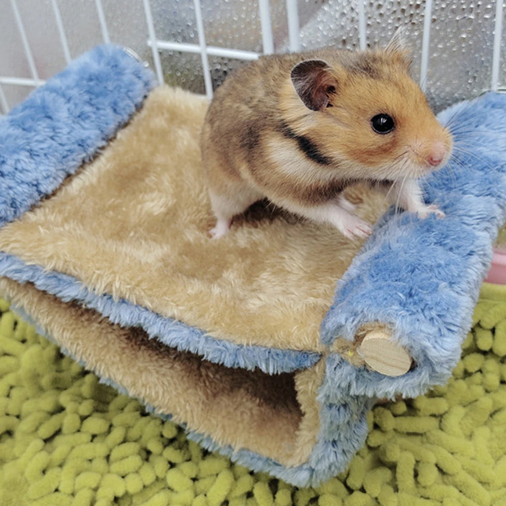Guinea Pigs Hamster Warm Hammock Honey Possum Squirrel Hanging Nest Bed Gold Silk Bear Chinchillas Jumping Pet Toy
