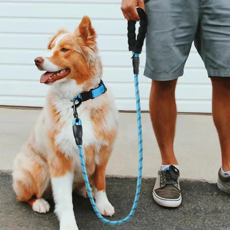3M Reflective Dog Leash With Comfortable Padded Handle Double Heavy Duty Traction Rope  for Dogs Suitable Small to Large Dogs