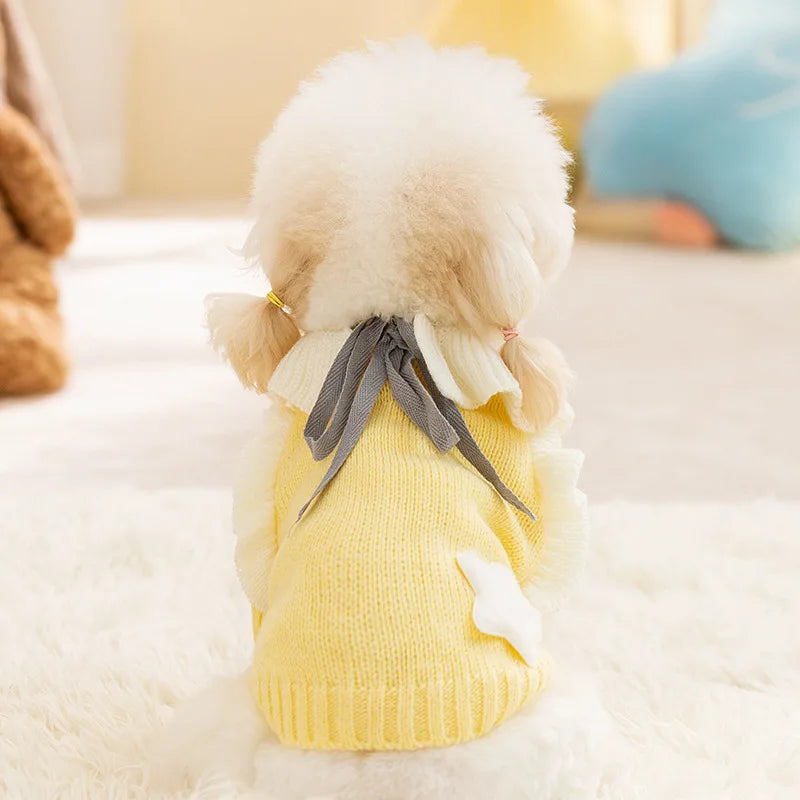 Dog Winter Sweater Knitted Warm Pet Clothes for Small Medium Dogs Chihuahua Puppy Pet Sweaters Yorkshire Cardigan Dog Coat Vest