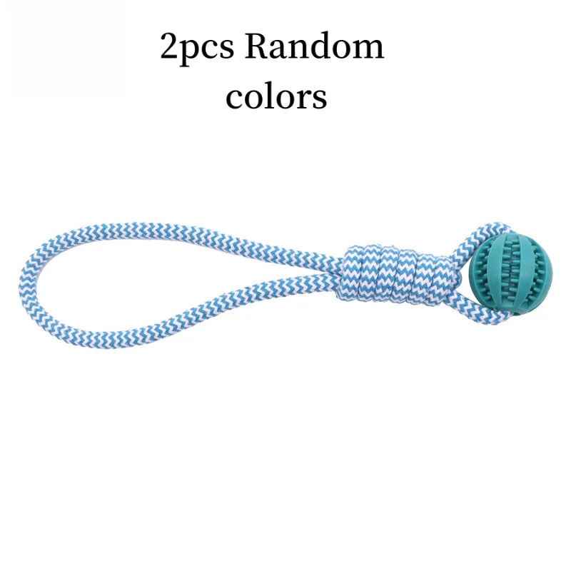 2pcs of dog rope treat balls|Handheld design,durable material,helps clean teeth,and suitable for daily training and interaction