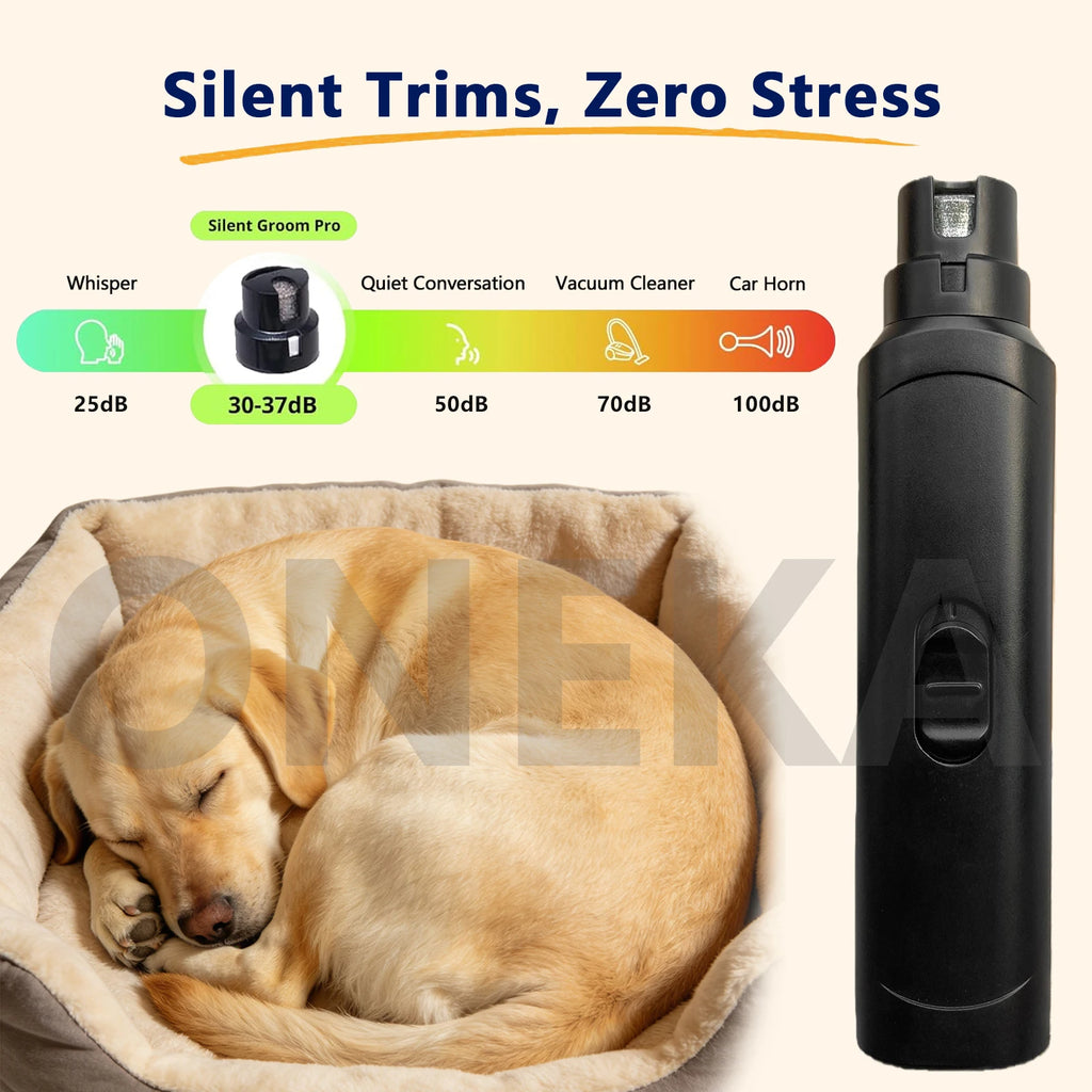 Pet Nail Grinder | Whisper Quiet Claw Trimmer for Dogs, Cats and Other Animals | Safe & Stress Free Nail Grooming Gift Idea