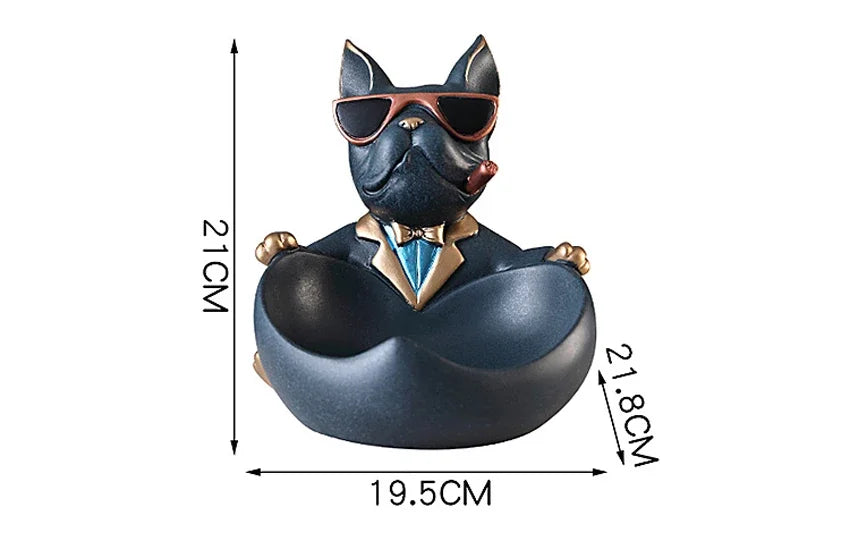 Home Decor Cool Dog Figurine Dog Statue Storage Box Animal Ornament Resin Craft Art Sculpture Figurine Home Decoration Gift