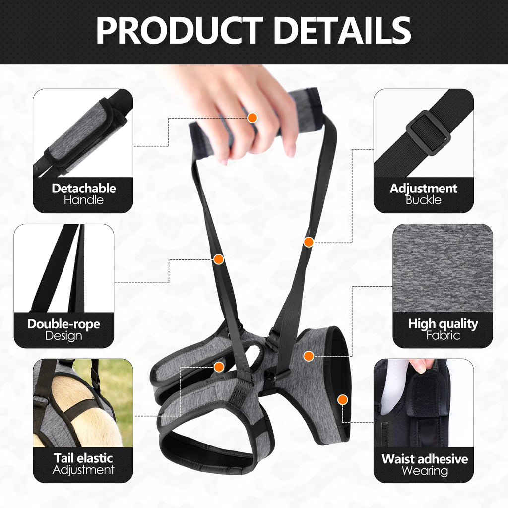 Dog Lift Harness,Dog Sling for Back Legs,Dog Harness to Help Lift and Walk,Adjustable Sling Support for Dogs Hind Legs