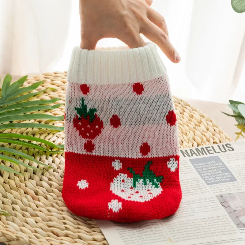 Warm Pet Dog Sweaters Winter Dog Clothes for Small Medium Dogs Knitted Puppy Cat Coat Chihuahua Yorkie French Bulldogs Customes