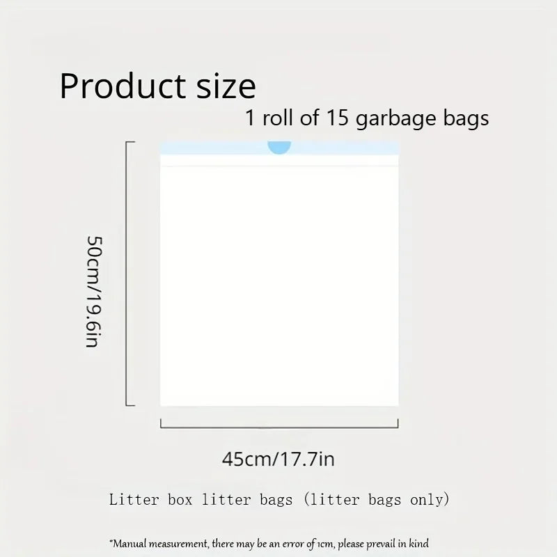 2/5/10 Rolls Pet Poop Bags for Tonepie Automatic Cat Litter Box Pet Garbage Cat Poop Bags Self-cleaning Cat Toilet Waste Bags