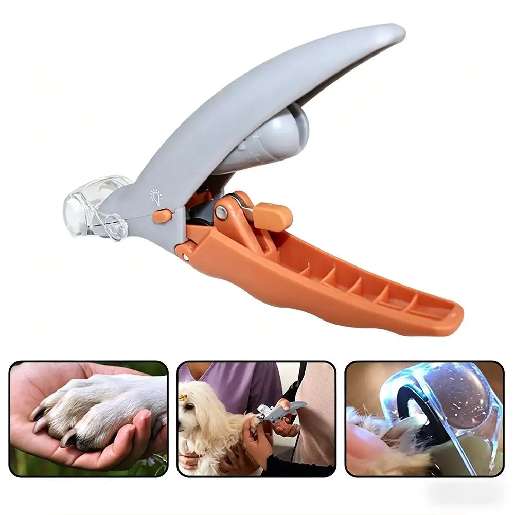 LED Light Pet Nail Clippers With Safety Guard And Nail Catcher Easy To Use Nail Trimmer For Dogs Cats And Small Pets At Home