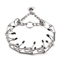 Dog Training Collar Adjustable Metal Choke Spike Chain with Rubber Tips Pet Supplies Prong Collar for Small Medium Large Dogs