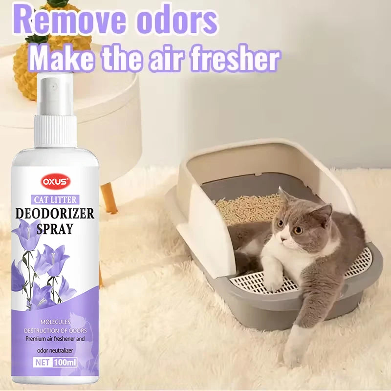Pet Deodorizing Spray for Dogs and Cats Eliminates Pet Odors, Long-lasting Fragrance, Keeps Indoor Air Fresh 100ML