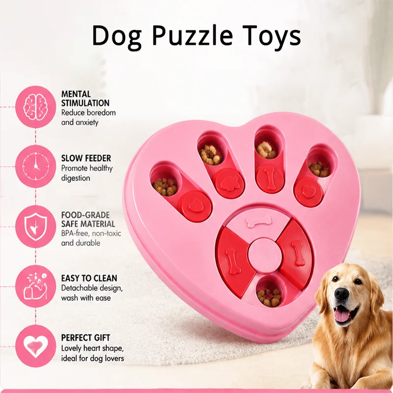 Dog Treat Dispensing Toy For Mental Stimulation Slow Feeding Interactive Dog Puzzle Toy Small Medium Dogs Training Game