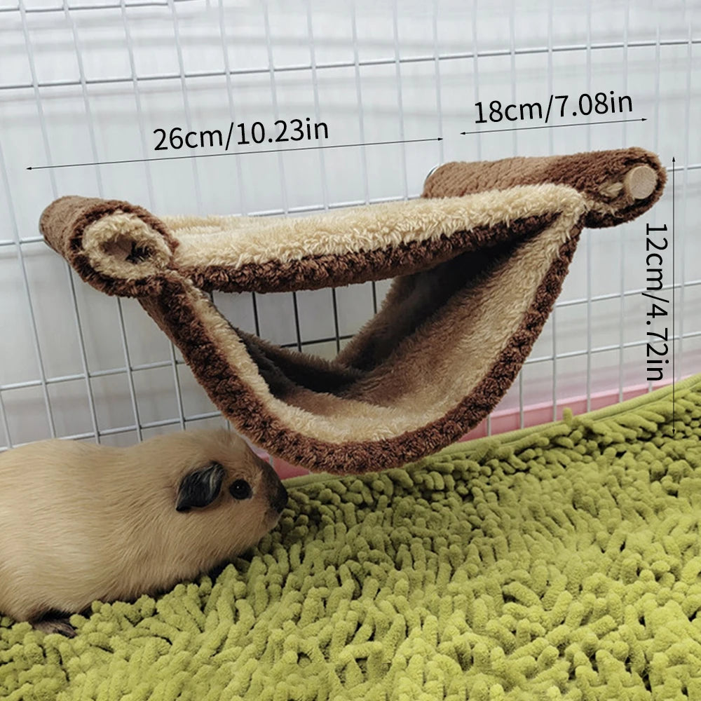 Guinea Pigs Hamster Warm Hammock Honey Possum Squirrel Hanging Nest Bed Gold Silk Bear Chinchillas Jumping Pet Toy