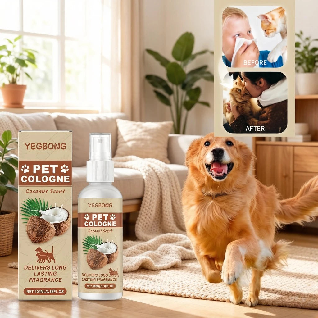 Coconut Scented Pet Odor Eliminator Spray, Indoor Freshening Spray for Cats and Dogs, Cleans and Eliminates Odors
