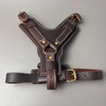 Genuine Leather Y-Shaped Dog Harness  Adjustable Neck  Chest Pull-Proof, Durable for Large Dogs Handcrafted Full Grain Leather