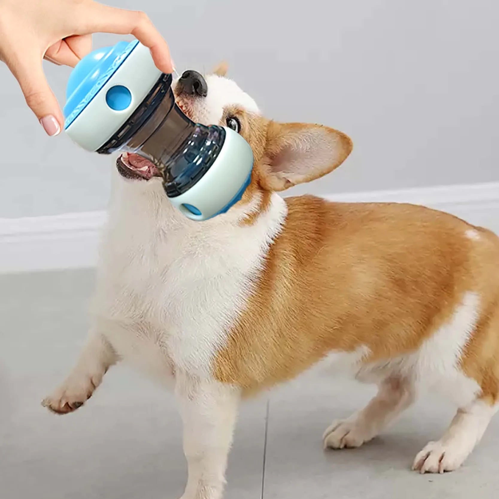 Dog Treat Dispenser Toy Adjustable Interactive Slow Feeder Rotating Rolling Puzzle Pet Toy for Dogs