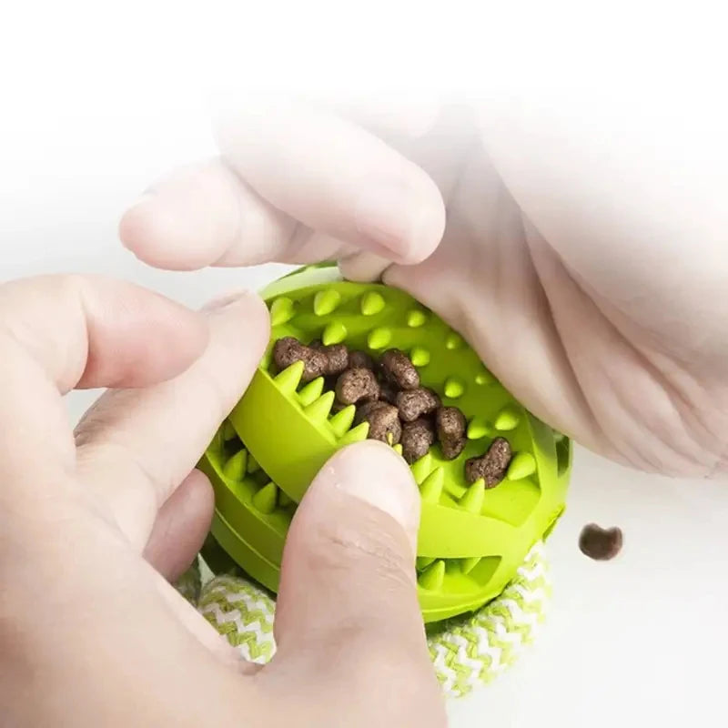 2pcs of dog rope treat balls|Handheld design,durable material,helps clean teeth,and suitable for daily training and interaction