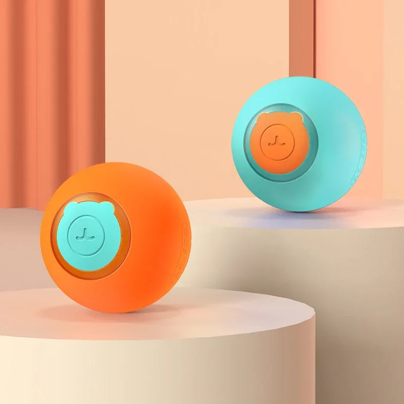 ROJECO Cat Toys Smart Interactive Cat Bouncing Ball Automatic Rolling Ball Training Self-moving Electric Toy Dog Pet Accessories