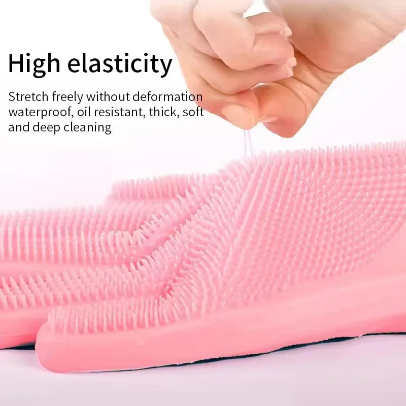 Pet Grooming Bathing Gloves Dog Cat Bathing Shampoo Scrubber Magic Massaging Cleaning Cleanner Sponge Silicon Hair Removal Glove