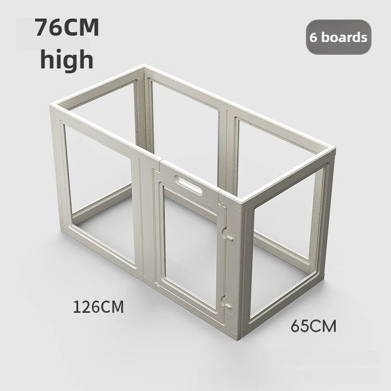 Indoor Dog Fences Cages Backyard Transparent Dog Enclosure High Home Puppy Playpen Small Animals Crate Portable Pet Corral