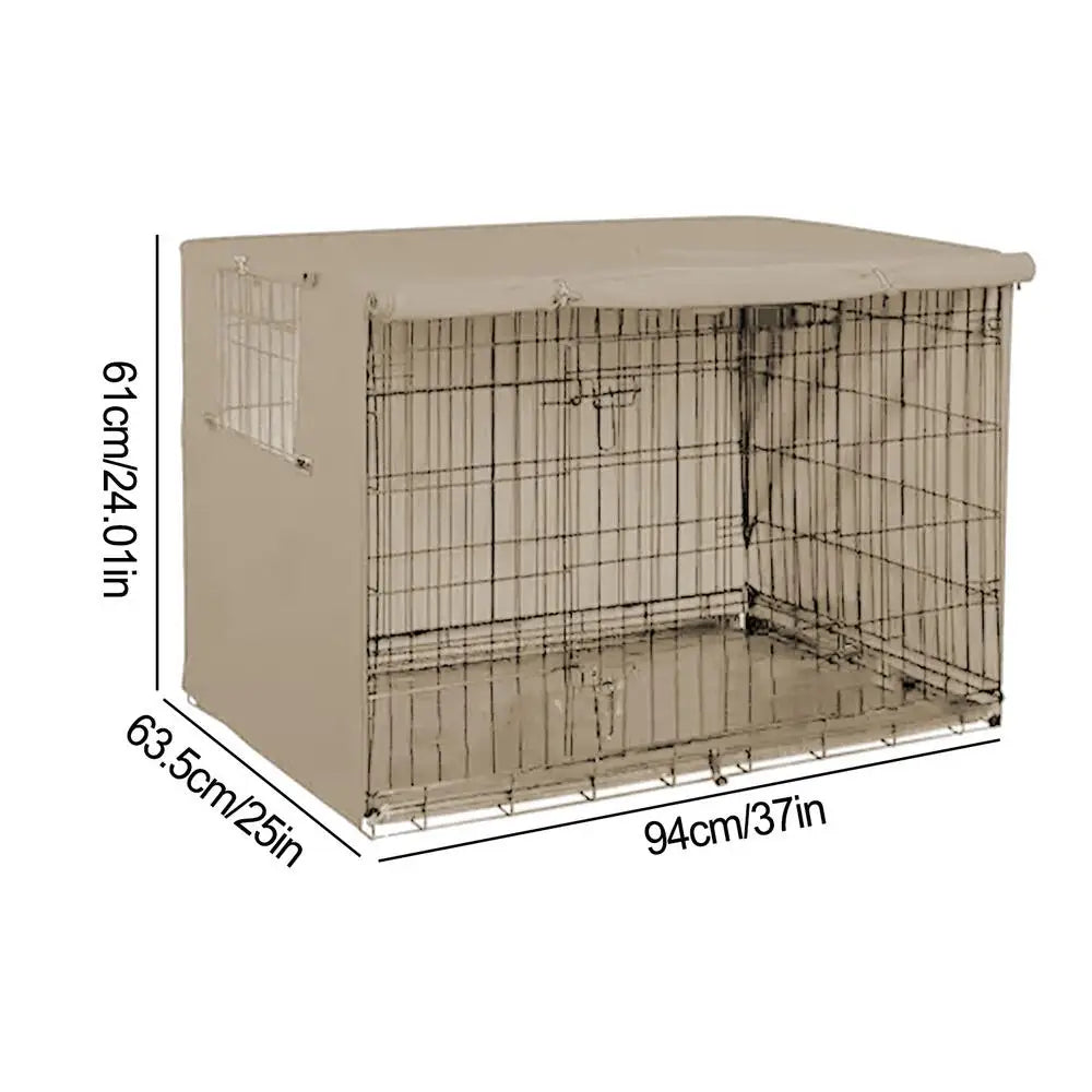 Oxford cloth Dog Kennel Cover Waterproof Windproof Pet Crate Protective Dog Kennel Cover Universal Fit For Indoor Outdoor Crates