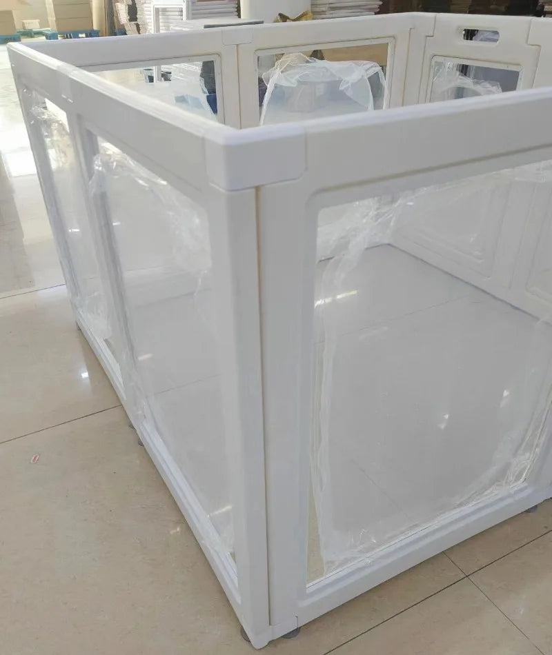 Indoor Dog Fences Cages Backyard Transparent Dog Enclosure High Home Puppy Playpen Small Animals Crate Portable Pet Corral