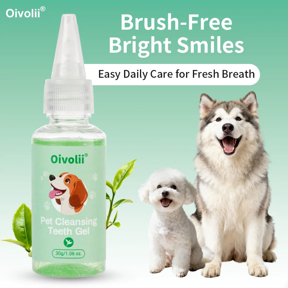 Pet Cleansing Teeth Gel Easy To Use Gentle Formula Freshens Breath For Daily Pet Dental Grooming And Gum Health Care