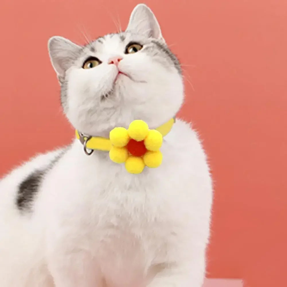 Cute Cat Collar Small Puppy Cat Collars Bow Gatos Kitten Cat Collar Bowknot Necklace with Bell for Dogs Chihuahua Pet Supplies