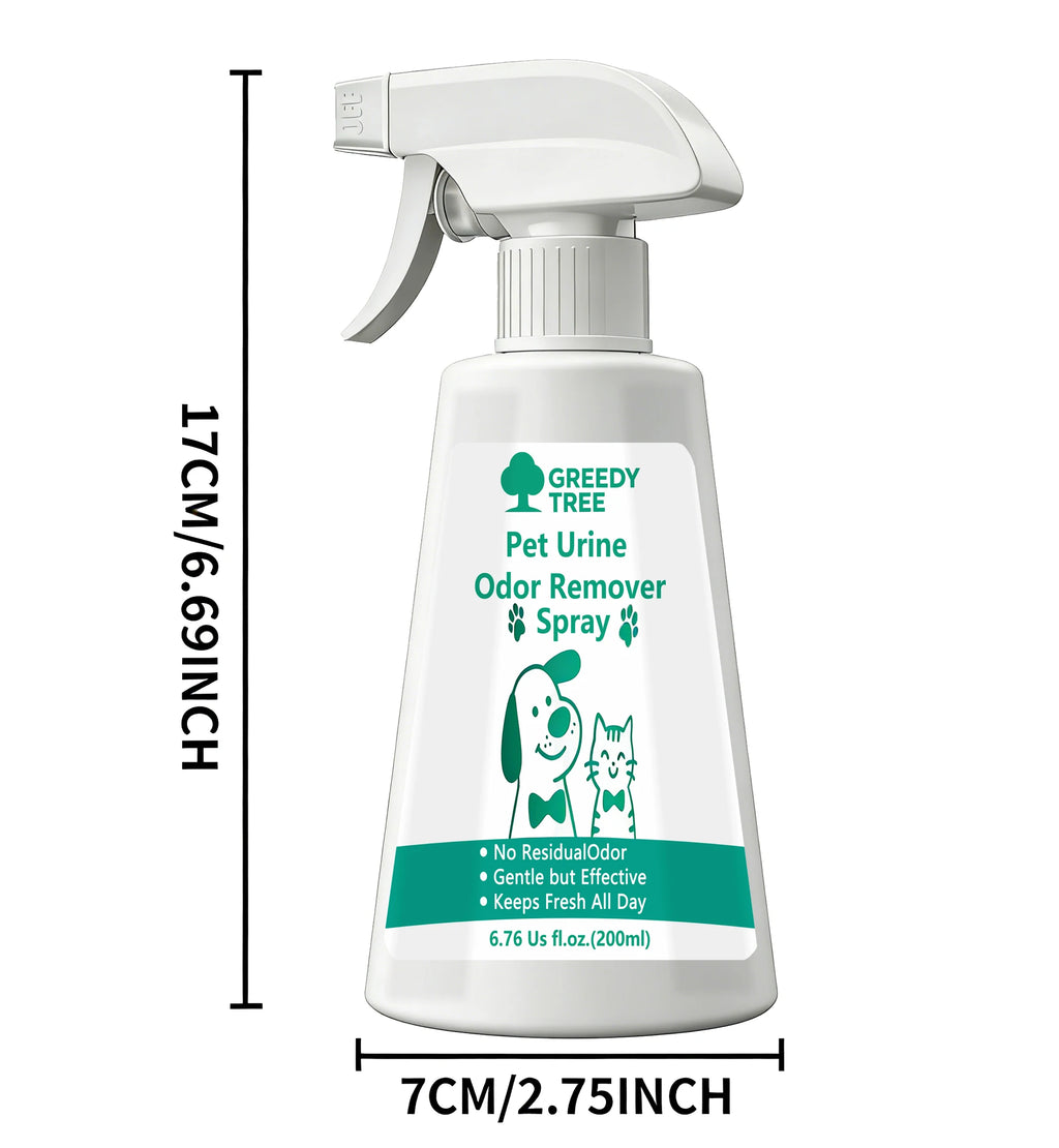 Pet Urine Odor Remover Spray for Dogs & Cats, No Residue Gentle Effective All-Day Fresh Deodorizer,