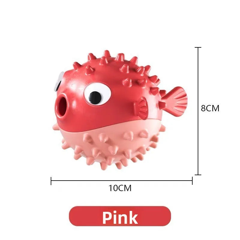 Bouncing Fish Treat Dispenser Dog Toy, Interactive Slow Feeder for Dogs Cats, Self-Play Boredom Relief Pet Puzzle Toy