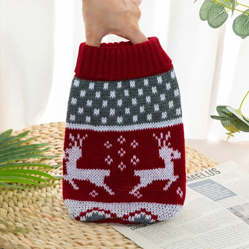 Warm Pet Dog Sweaters Winter Dog Clothes for Small Medium Dogs Knitted Puppy Cat Coat Chihuahua Yorkie French Bulldogs Customes